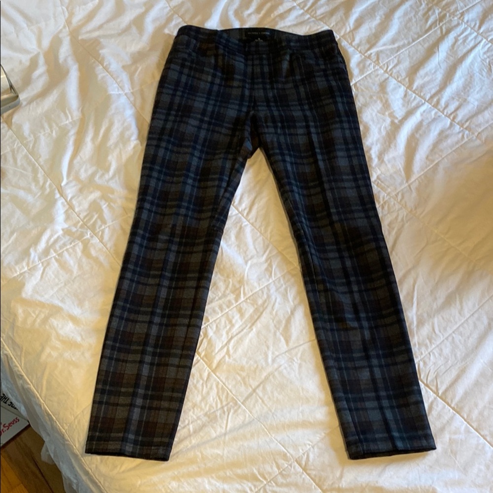 Plaid Trousers in grey and Black